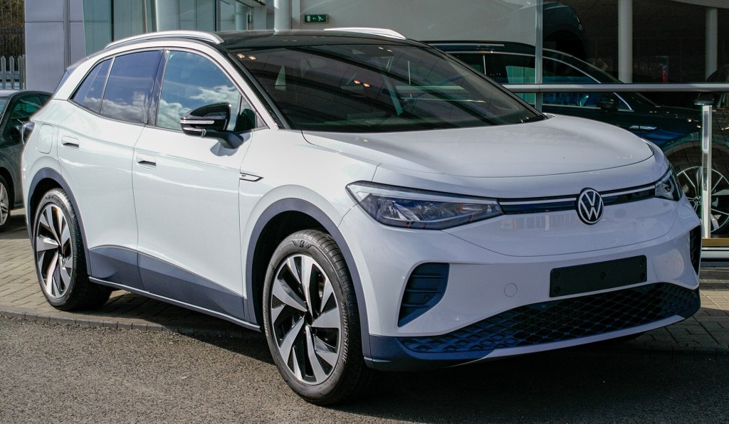 Front view of a 2021 Volkswagen ID.4 electric SUV