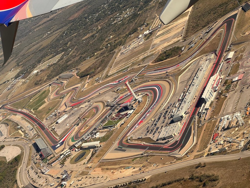 Aerial view of the Circuit of the Americas in Austin, Texas