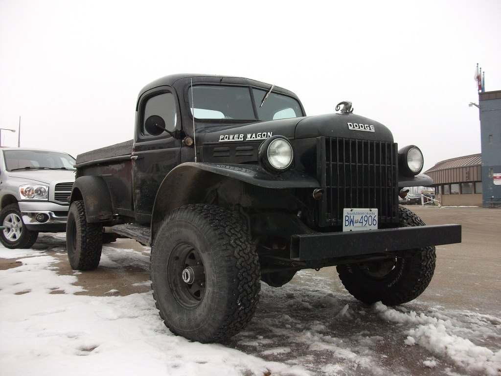 A vintage Dodge Power Wagon WM-300 truck